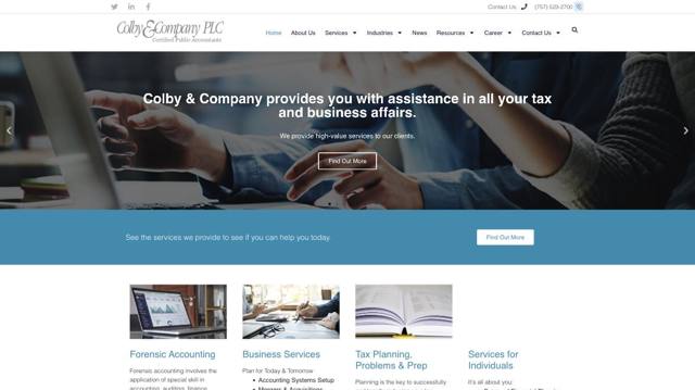 Colby & Company CPA website